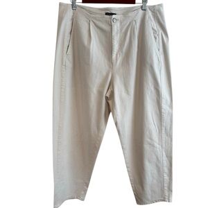 Eileen Fisher Organic Cotton Crop Lantern Pants Size 16